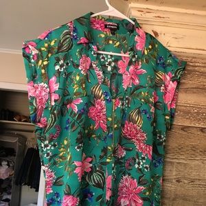 Express satin Zipper blouse - L